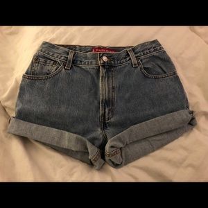 Levi Denim Hand Cut Shorts